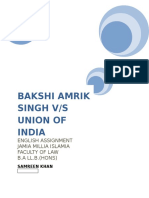 Bakshi Amrik Singh v. UOI