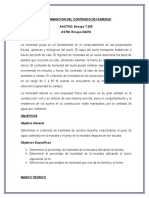 Determinacion Del Contenido de Humedad