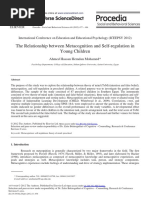 The Relationship Between Metacognition and Self-Regulation in Young Children