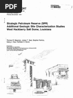 Additional Geologic Site Characterization Studies West Hackberry Salt Dome