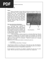 Determination of Grain Size