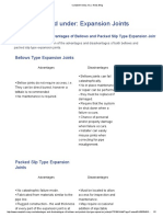 Advantage & Disadv of Bellow & Slip Joint