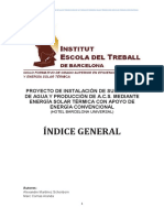 Proyecto de Instalación de Suministro de Agua y Producción de A.C.S. Mediante Energía Solar Térmica Con Apoyo de Energía Convencional