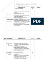 Yearly Teaching Plan MATHS TU6 2016 - Term 2