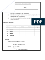 Speed Control of DC Shunt Motor