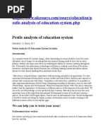 Pestle Analysis of Education System in India