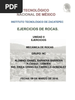 Ejercicios de Rocas