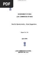 Law Commission Report No. 221 - Need For Speedy Justice - Some Suggestions