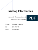 Lab Report 1. Diode Characteristics Half