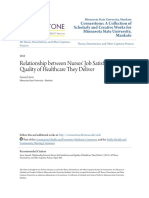 Relationship Between Nurses Job Satisfaction and Quality of Heal