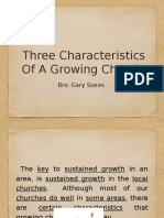 Three Characteristics of A Growing Church - Fri PM & Sat AM