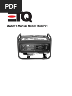 Etg TG32P31 Generator Op Manual