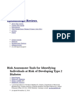 Epidemiologic Reviews: Risk Assessment Tools For Identifying Individuals at Risk of Developing Type 2 Diabetes