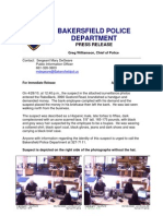 Bakersfield Police Department: Press Release