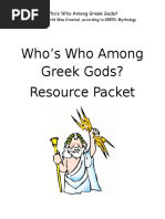 Whos Who Among Greek Gods Resource Packe