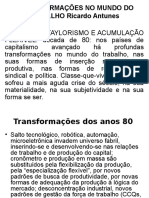  Transformações No Mundo Do Trabalho Ricardo Antunes