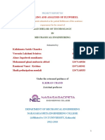 Modeling and Analysis of Flywheel: Batchelor of Technology IN Mechanical Engineering