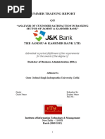 Analysis of Customer Satisfaction in Banking Sector of Jammu Kashmir Bank