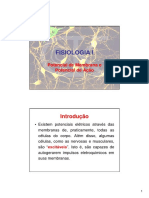 1 Aula Potencial de Membrana e Potencial de Ação