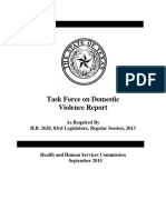 State of Texas Task Force On Domestic Violence Report 2015