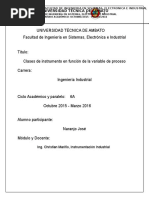 Instrumentos en Funcion de La Variable de Procesos