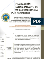 11 Centralizacion Administrativa, Impacto de Las Medidas Recomendadas Por Kemmerer