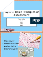 TSL 3123 Topic 4 Basic Principles of Assessment