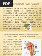 La Voz Un Instrumento Frágil y Valioso