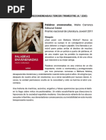 Lecturas Recomendadas Tercer Trimestre (4.º Eso)