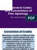 General Codes and Conventions of Film Openings