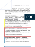 Contrato de Jornada Parcial Permanente para Servicio Domestico