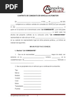 Contrato Comodato Vehiculo Entre Comodante Fisica y Comodatario Juridica PDF