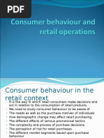 Consumer Behaviour and Retail Operations