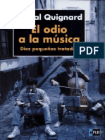 El Odio A La Musica - Pascal Quignard