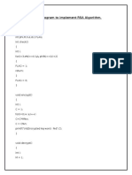 Ques 3. Write A Program To Implement RSA Algorithm