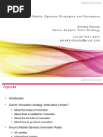 Innovation in Mobile: Operator Strategies and Successes Emeka Obiodu Senior Analyst, Telco Strategy +44 20 7551 9047