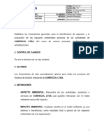 Procedimiento de Identificacion y Evaluacion de Aspectos e Impactos Ambientales