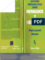 Paul-Laurent Assoun - Lecciones Psicoanalíticas Sobre Hermanos y Hermanas