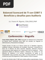 Cobit v5.0 BSC de TI Con COBIT