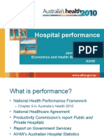 Hospital Performance: Jenny Hargreaves Economics and Health Services Group Aihw