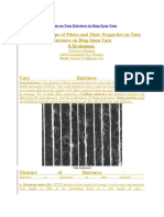 Effect of Fiber Properties On Yarn Hairiness in Ring Spun Yarn