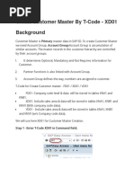 Create Customer Master by T