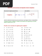 Ecuacion de Segundo Grado - Ejercicios