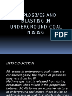 Explosives and Blasting - Underground Coal Mining