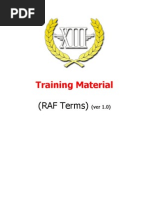 Training Material: (RAF Terms)