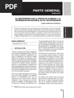 El Desistimiento en La Tentativa Acabada y La Determinación Material de Su Voluntariedad