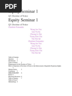 Equity Seminar 1 Equity Seminar 1: Q3: Doctrine of Notice