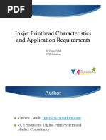 Inkjet Printhead Characteristics Application Requirements