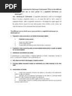 What Do You Understand by Discharge of Instrument? What Are The Different Ways in Which One or More Parties To A Negotiable Instrument Are Discharged?