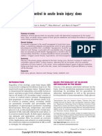 Glucose Control in Acute Brain Injury